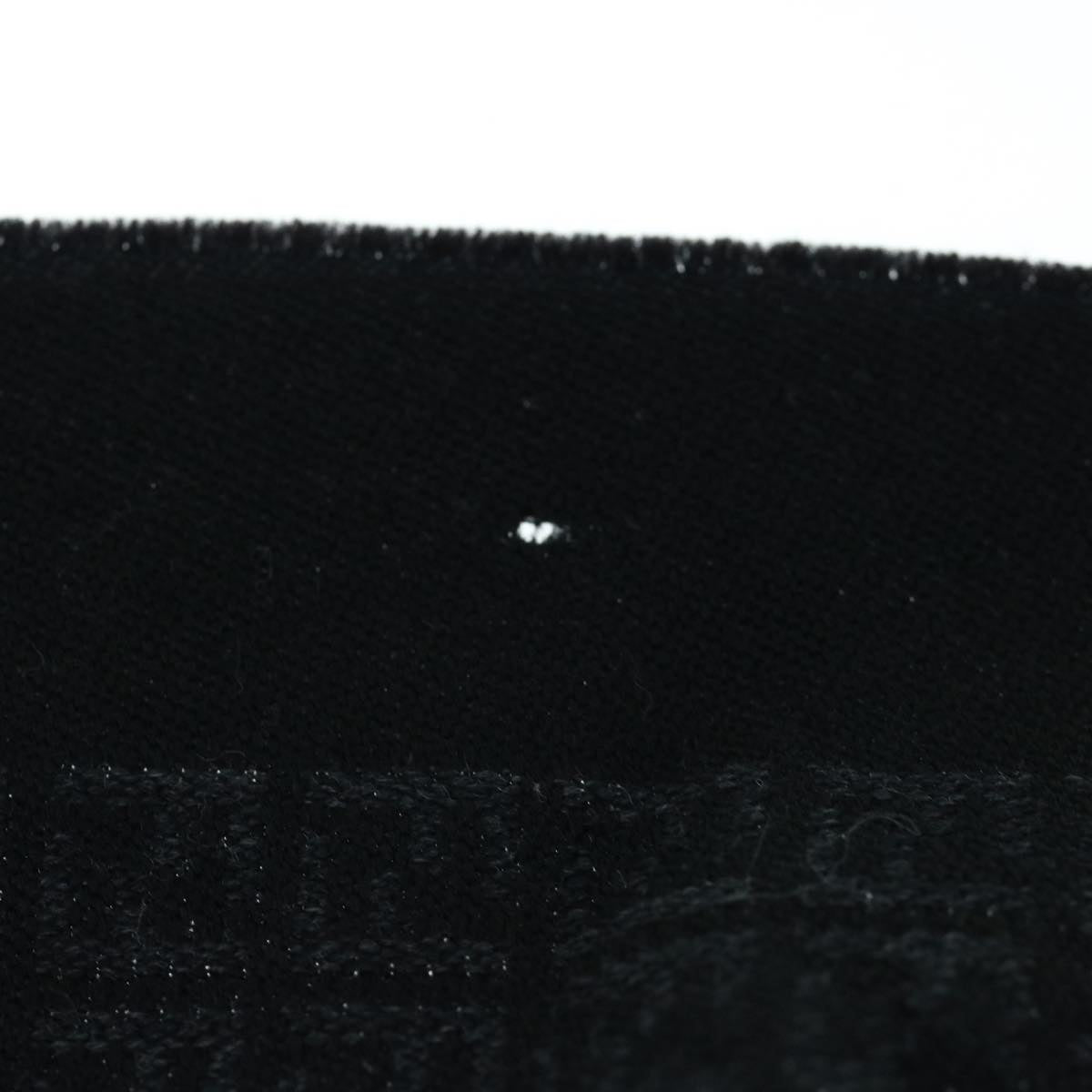 FENDI Zucchino Canvas Scarf Wool Blackti1475