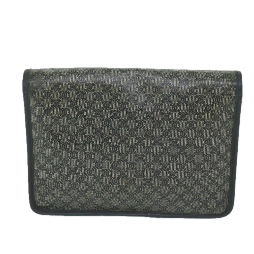 CELINE Macadam Canvas Shoulder Bag Coated Canvas Navy  ti1495