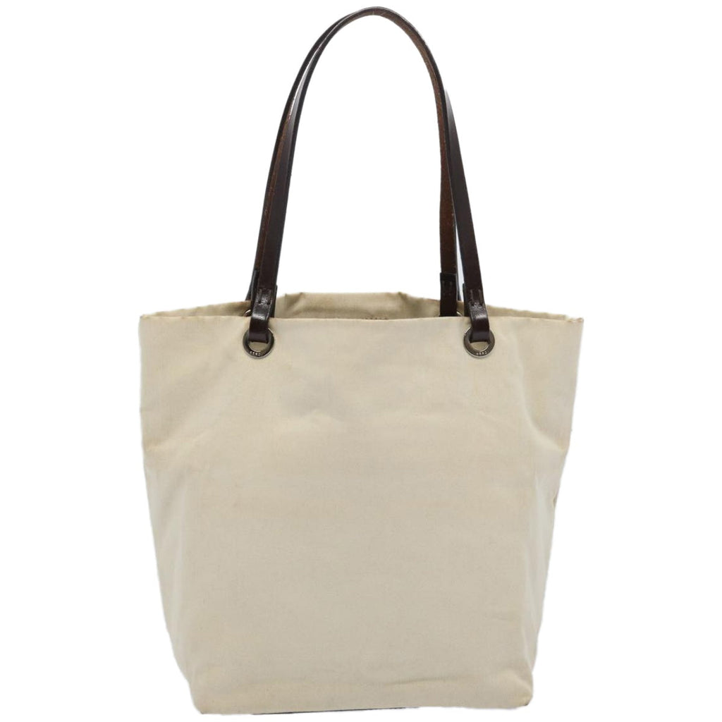 FENDI Tote Bag Canvas Beigeti1558