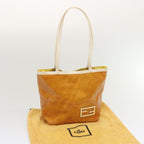FENDI Tote Bag Patent leather Yellowti1601