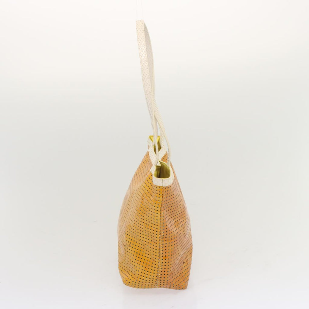 FENDI Tote Bag Patent leather Yellowti1601