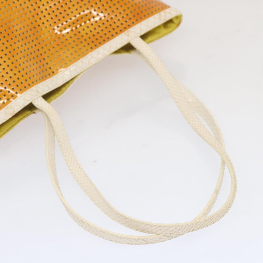 FENDI Tote Bag Patent leather Yellowti1601