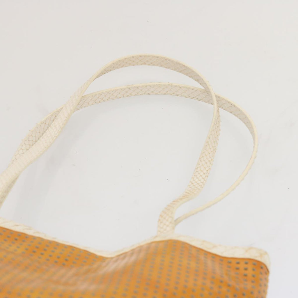 FENDI Tote Bag Patent leather Yellowti1601