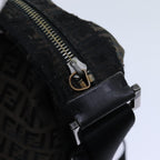 FENDI Zucchino Canvas Shoulder Bag 2Set Black Brownti1610