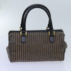 FENDI Zucchino Canvas Shoulder Bag 2Set Black Brownti1610