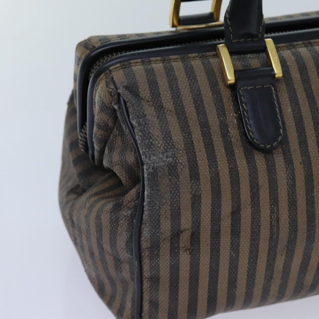 FENDI Zucchino Canvas Shoulder Bag 2Set Black Brownti1610