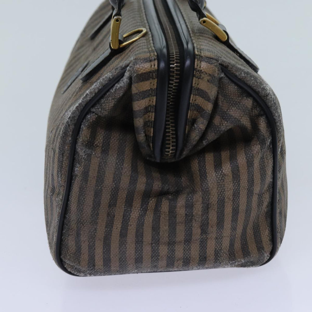 FENDI Zucchino Canvas Shoulder Bag 2Set Black Brownti1610