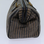 FENDI Zucchino Canvas Shoulder Bag 2Set Black Brownti1610