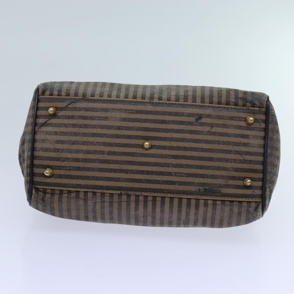 FENDI Zucchino Canvas Shoulder Bag 2Set Black Brownti1610