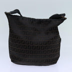 FENDI Zucchino Canvas Shoulder Bag 2Set Black Brownti1610