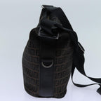 FENDI Zucchino Canvas Shoulder Bag 2Set Black Brownti1610