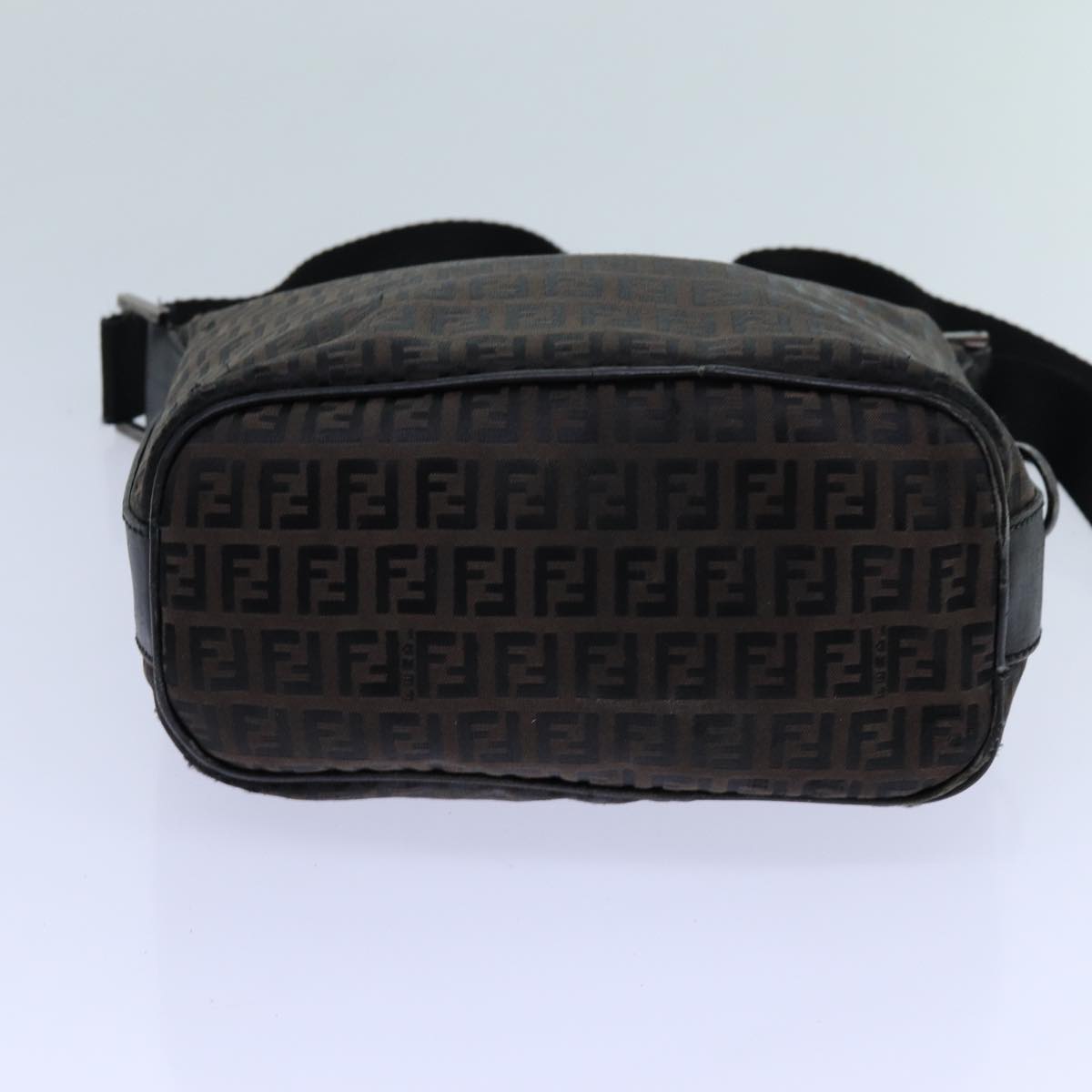 FENDI Zucchino Canvas Shoulder Bag 2Set Black Brownti1610
