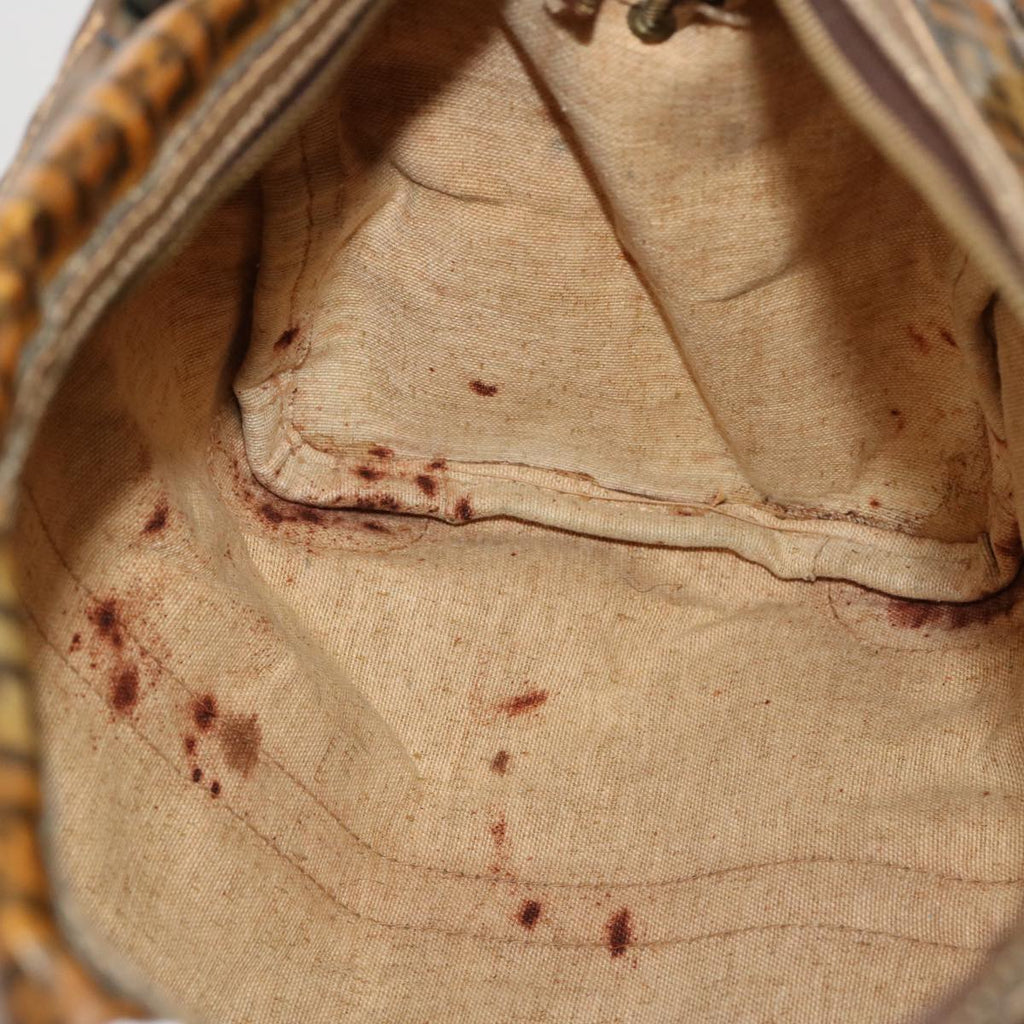 FENDI Zucchino Canvas Hand Bag 3Set Beige Brownti1666