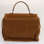 FENDI Zucchino Canvas Hand Bag 3Set Beige Brownti1666