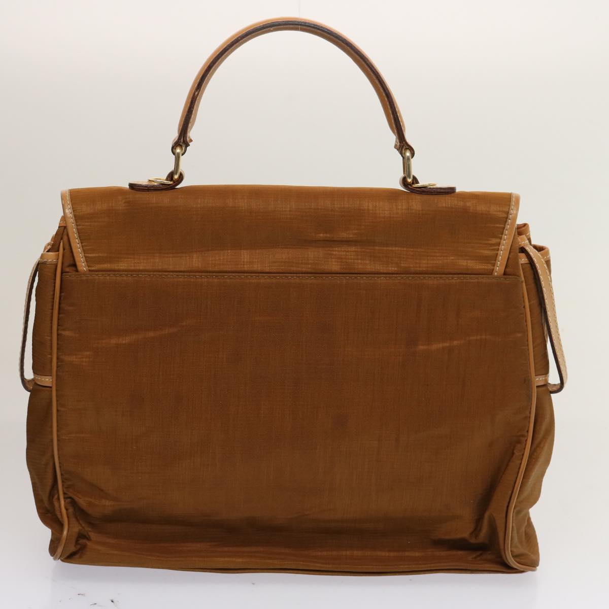 FENDI Zucchino Canvas Hand Bag 3Set Beige Brownti1666