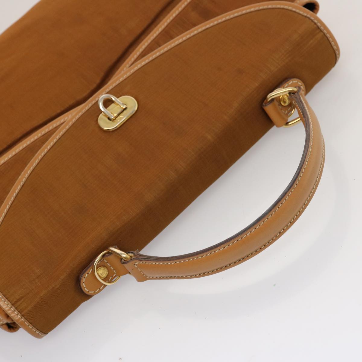 FENDI Zucchino Canvas Hand Bag 3Set Beige Brownti1666