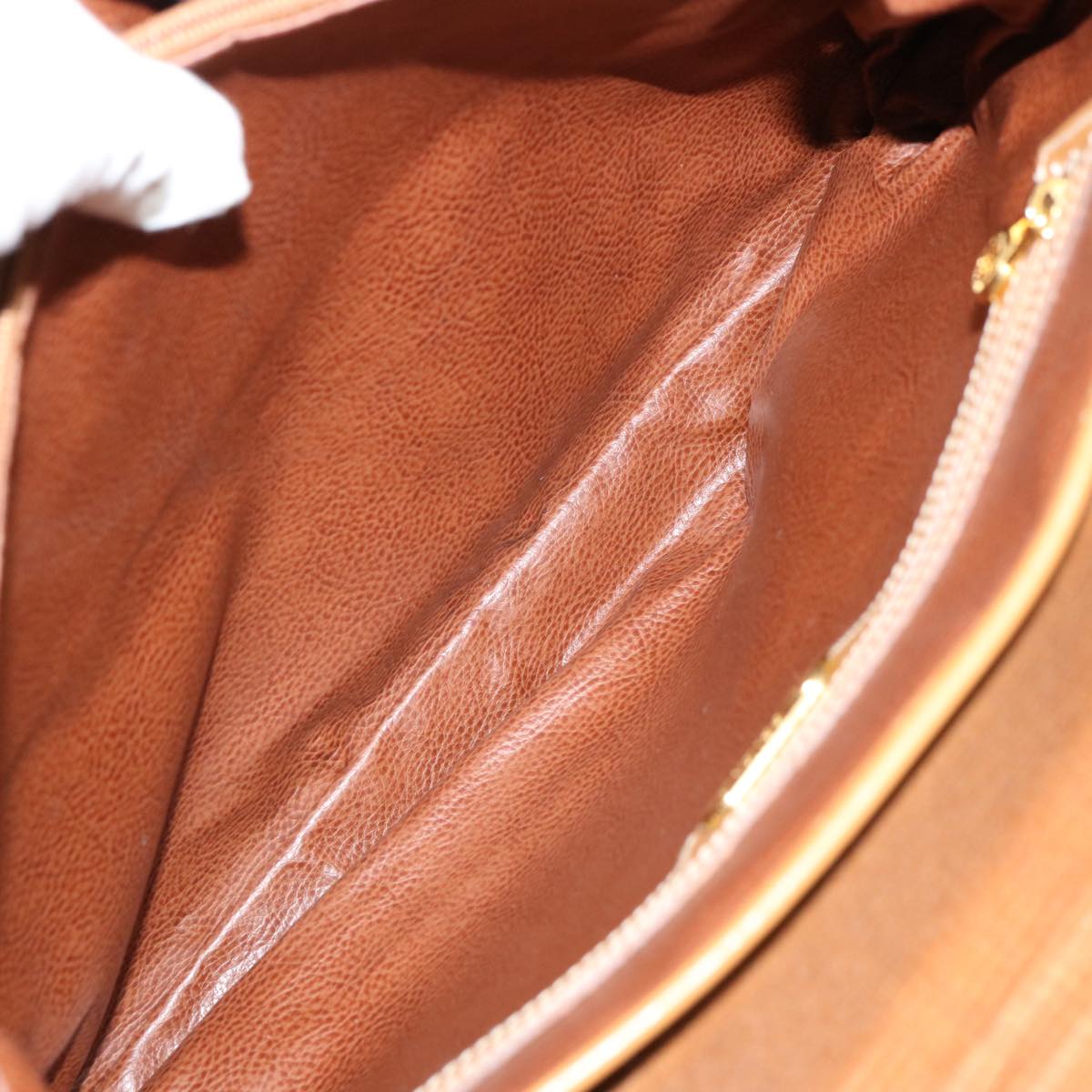 FENDI Zucchino Canvas Hand Bag 3Set Beige Brownti1666