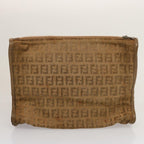 FENDI Zucchino Canvas Hand Bag 3Set Beige Brownti1666