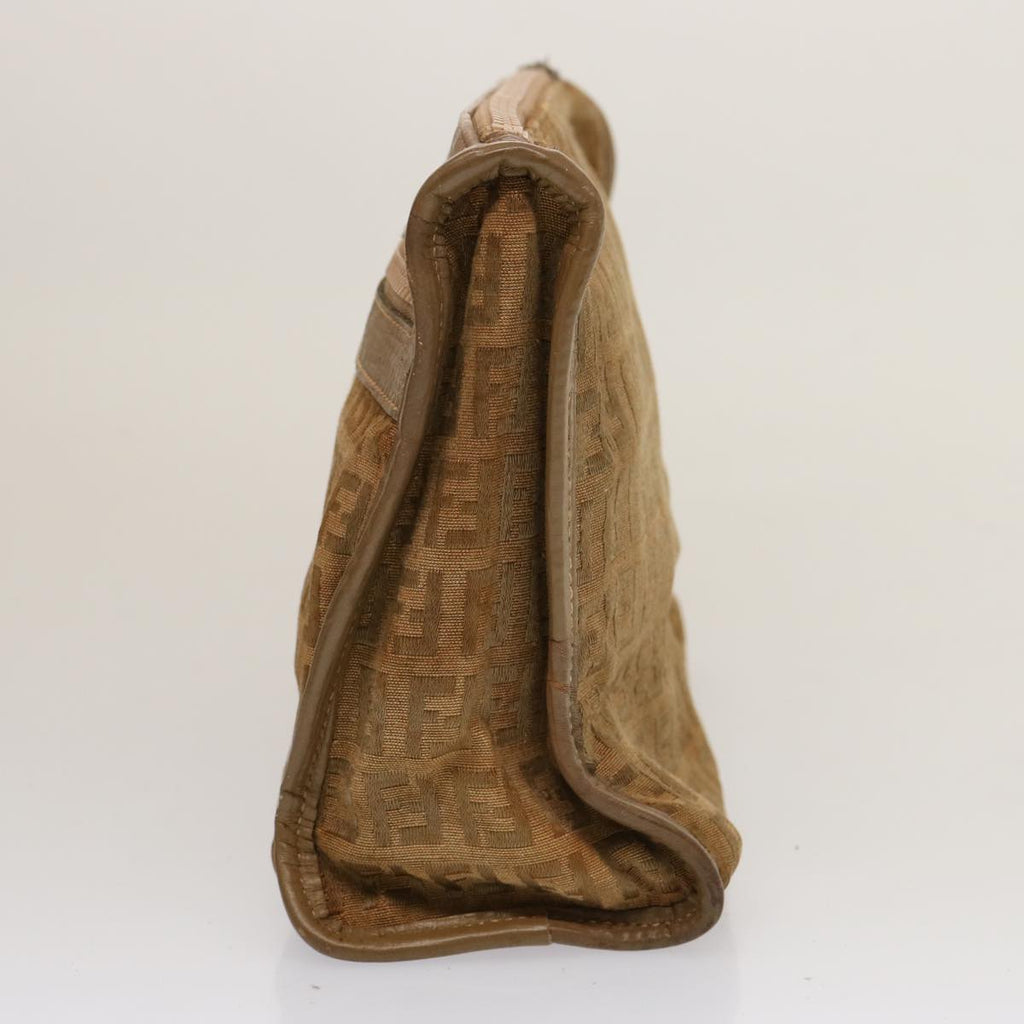 FENDI Zucchino Canvas Hand Bag 3Set Beige Brownti1666