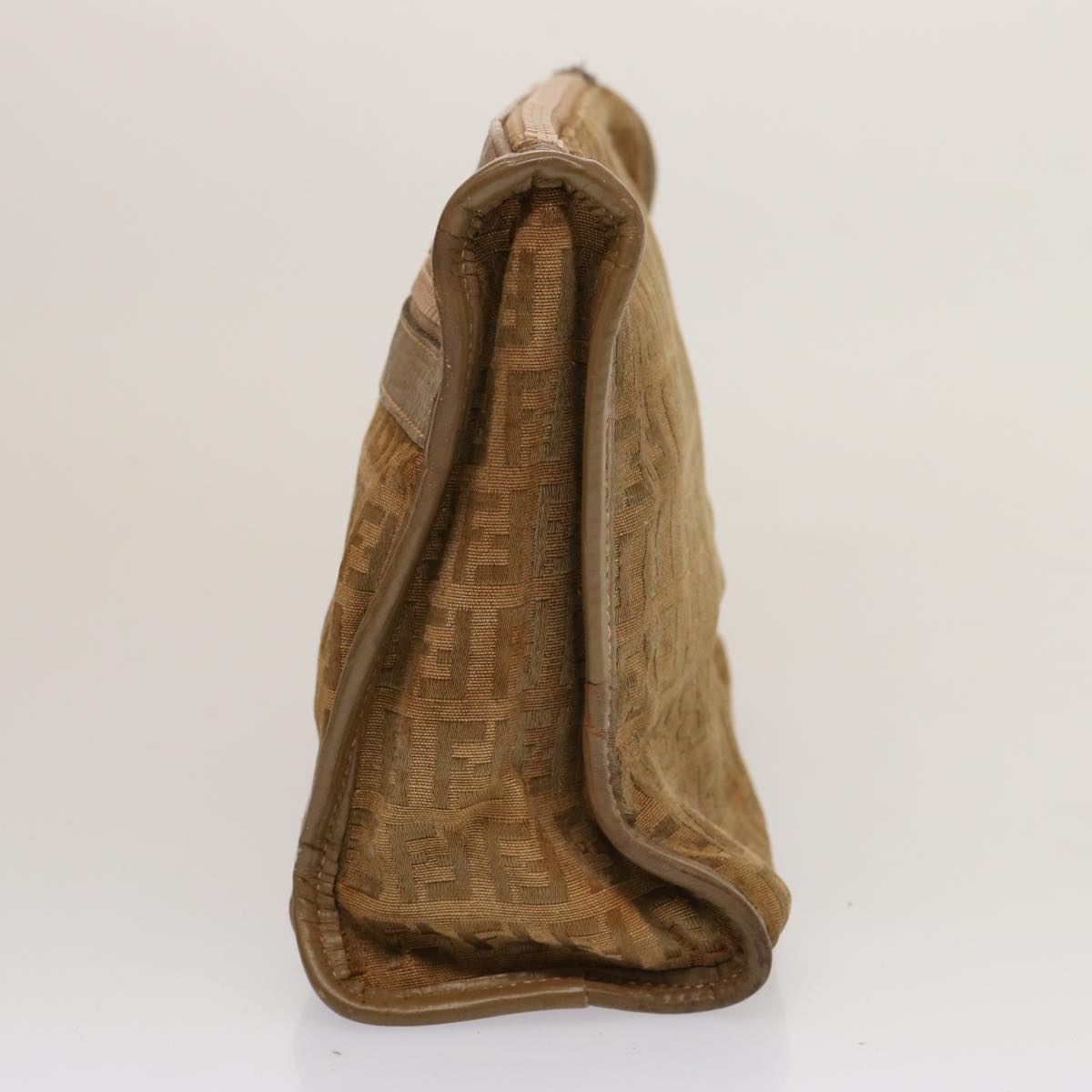 FENDI Zucchino Canvas Hand Bag 3Set Beige Brownti1666