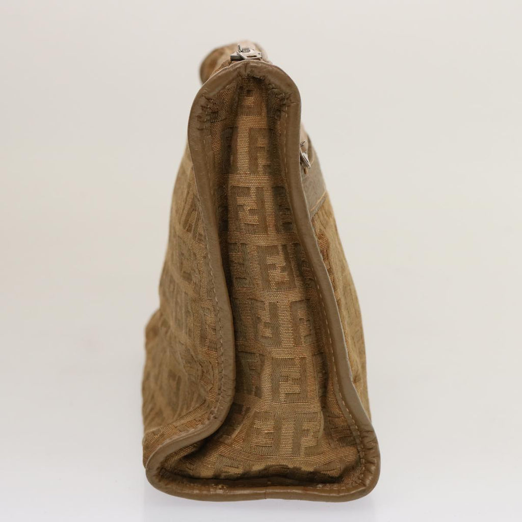 FENDI Zucchino Canvas Hand Bag 3Set Beige Brownti1666