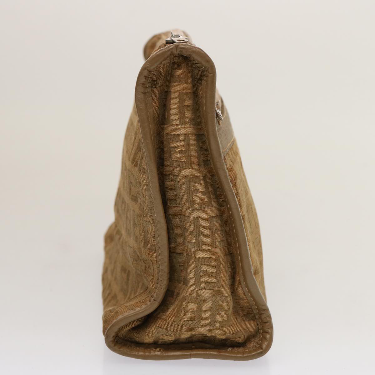 FENDI Zucchino Canvas Hand Bag 3Set Beige Brownti1666