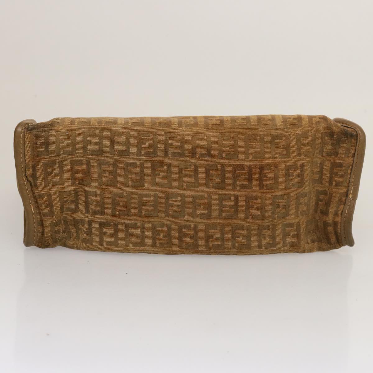 FENDI Zucchino Canvas Hand Bag 3Set Beige Brownti1666