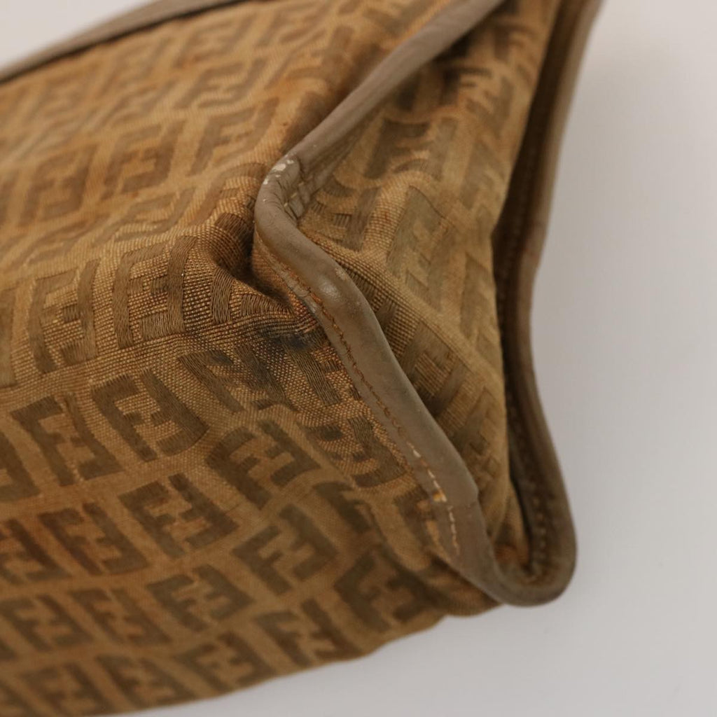 FENDI Zucchino Canvas Hand Bag 3Set Beige Brownti1666