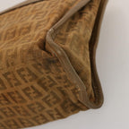 FENDI Zucchino Canvas Hand Bag 3Set Beige Brownti1666