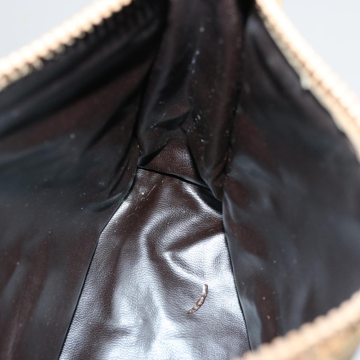 FENDI Zucchino Canvas Hand Bag 3Set Beige Brownti1666