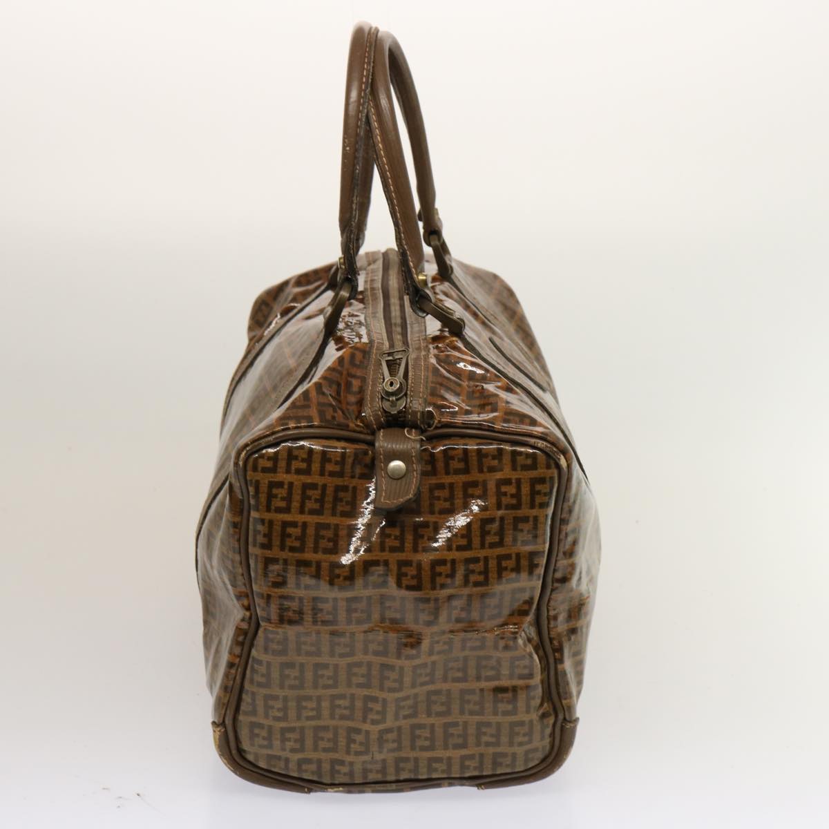 FENDI Zucchino Canvas Hand Bag 3Set Beige Brownti1666