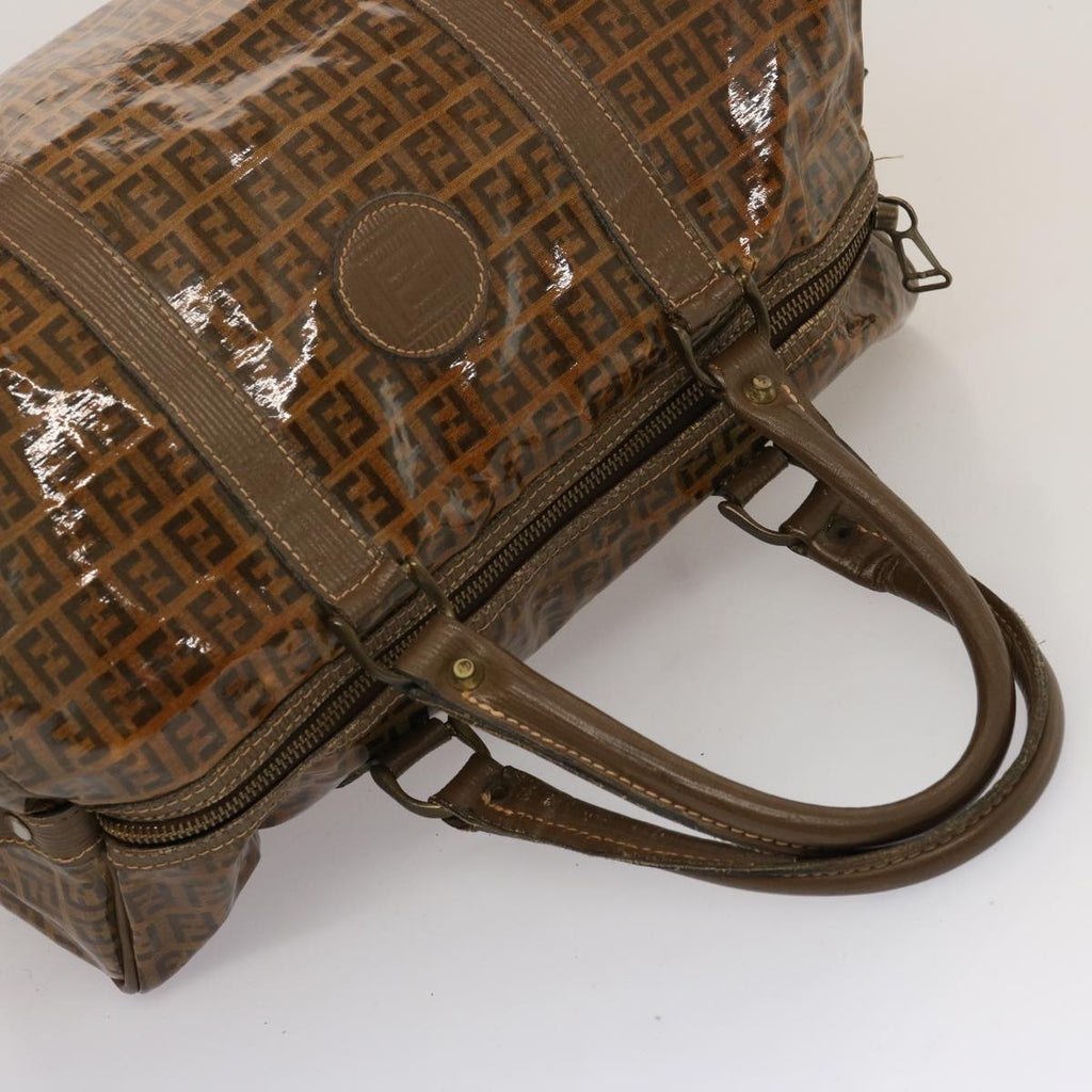 FENDI Zucchino Canvas Hand Bag 3Set Beige Brownti1666