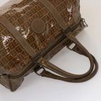 FENDI Zucchino Canvas Hand Bag 3Set Beige Brownti1666