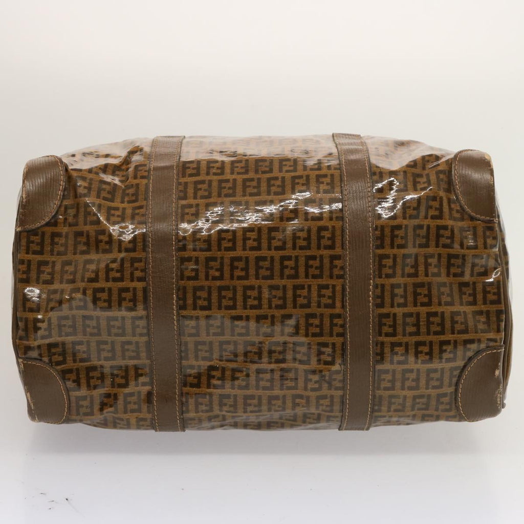 FENDI Zucchino Canvas Hand Bag 3Set Beige Brownti1666