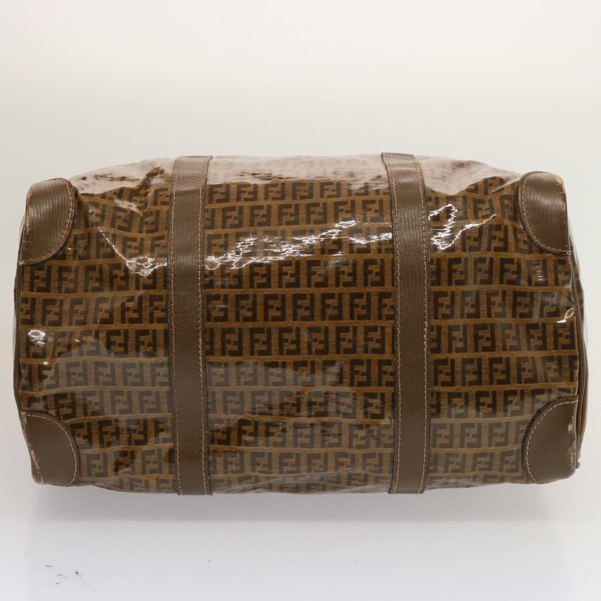 FENDI Zucchino Canvas Hand Bag 3Set Beige Brownti1666