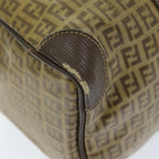 FENDI Zucchino Canvas Boston Bag Vintage Brownti1667