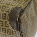 FENDI Zucchino Canvas Boston Bag Vintage Brownti1667