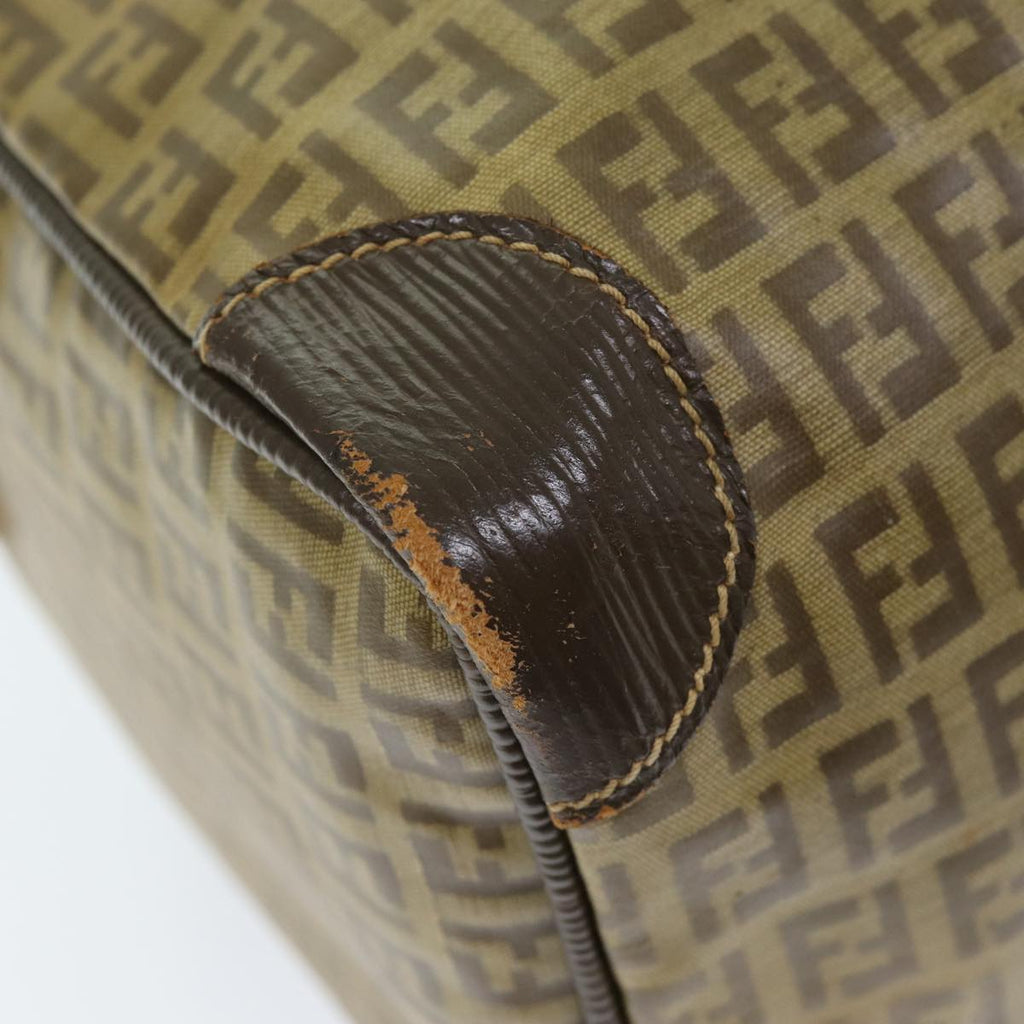 FENDI Zucchino Canvas Boston Bag Vintage Brownti1667