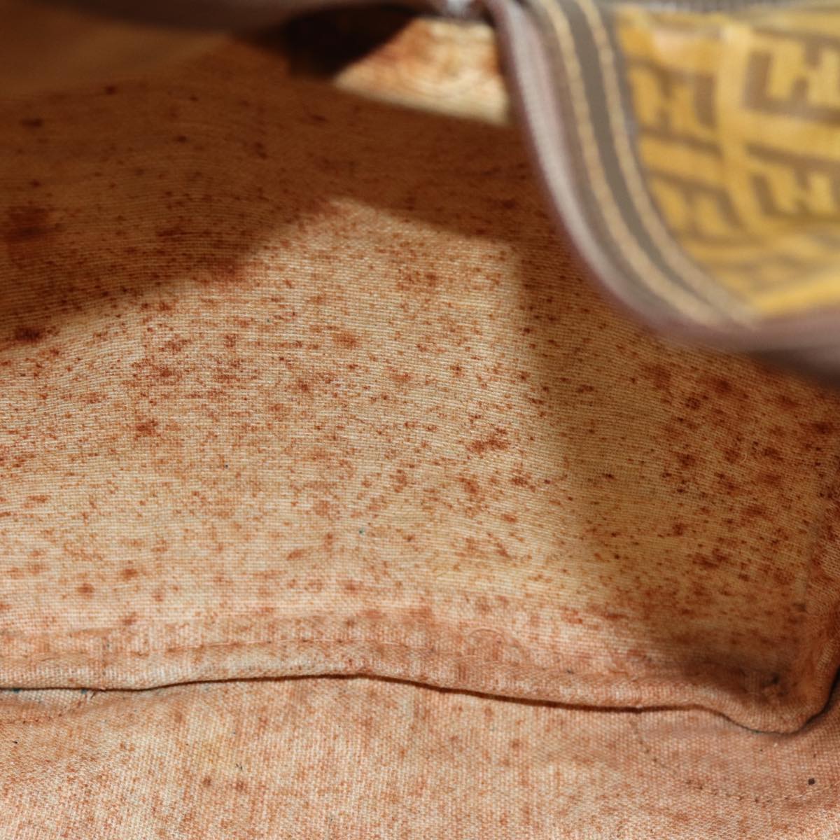 FENDI Zucchino Canvas Boston Bag Vintage Brownti1667