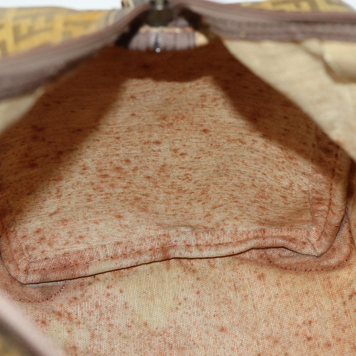 FENDI Zucchino Canvas Boston Bag Vintage Brownti1667