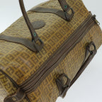 FENDI Zucchino Canvas Boston Bag Vintage Brownti1667