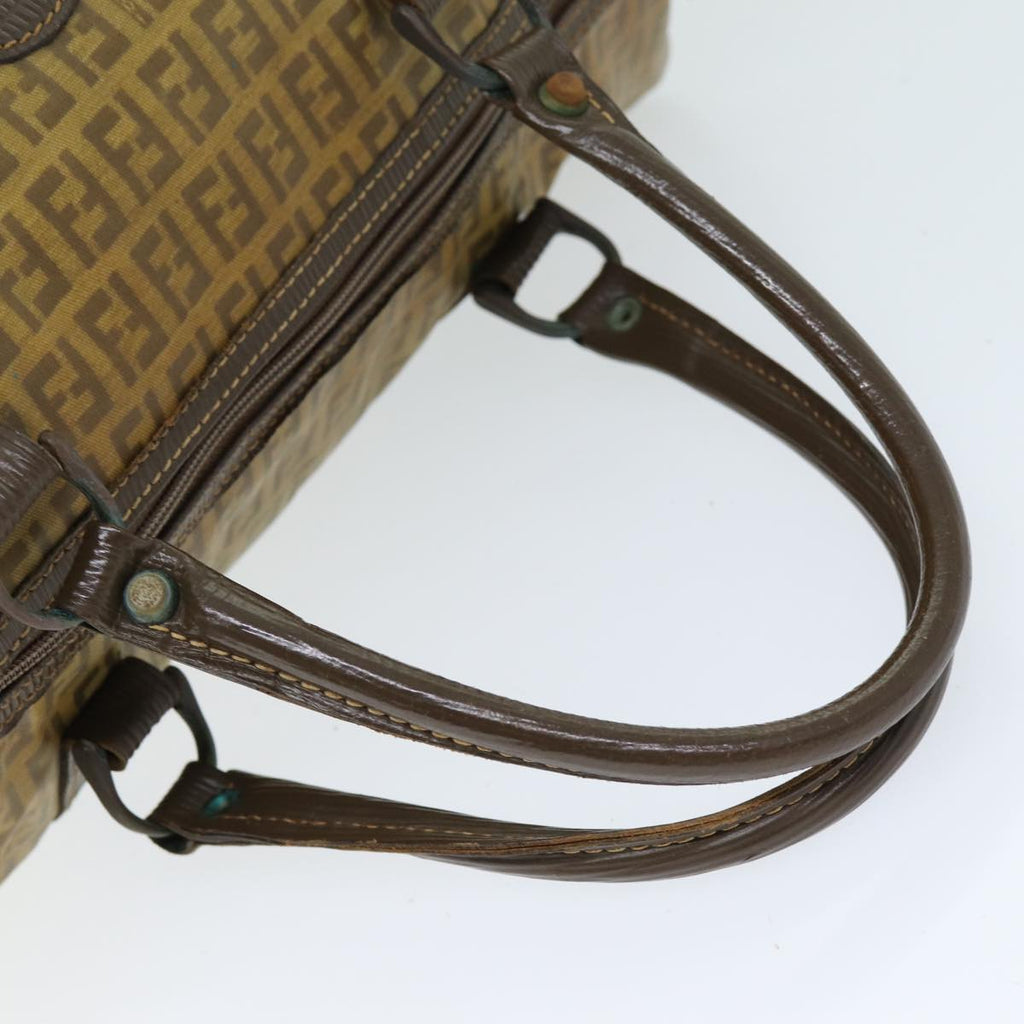 FENDI Zucchino Canvas Boston Bag Vintage Brownti1667