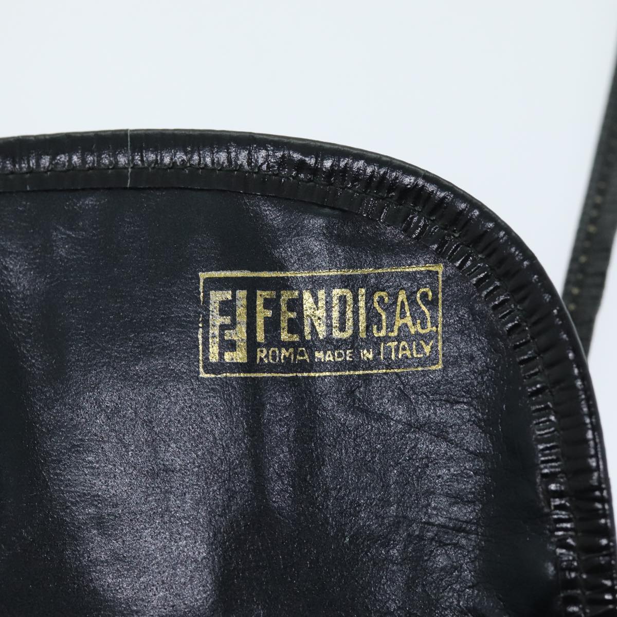 FENDI Zucca Canvas Shoulder Bag Vintage Blueti1671