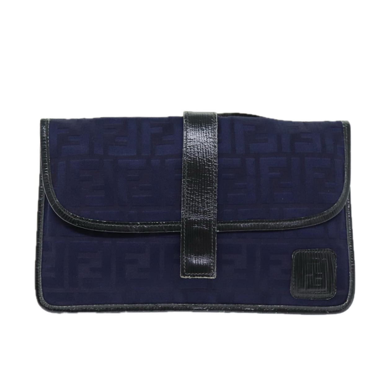 FENDI Zucca Canvas Shoulder Bag Vintage Blueti1671