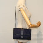 FENDI Zucca Canvas Shoulder Bag Vintage Blueti1671