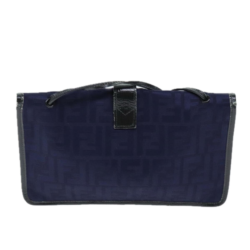FENDI Zucca Canvas Shoulder Bag Vintage Blueti1671