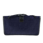 FENDI Zucca Canvas Shoulder Bag Vintage Blueti1671