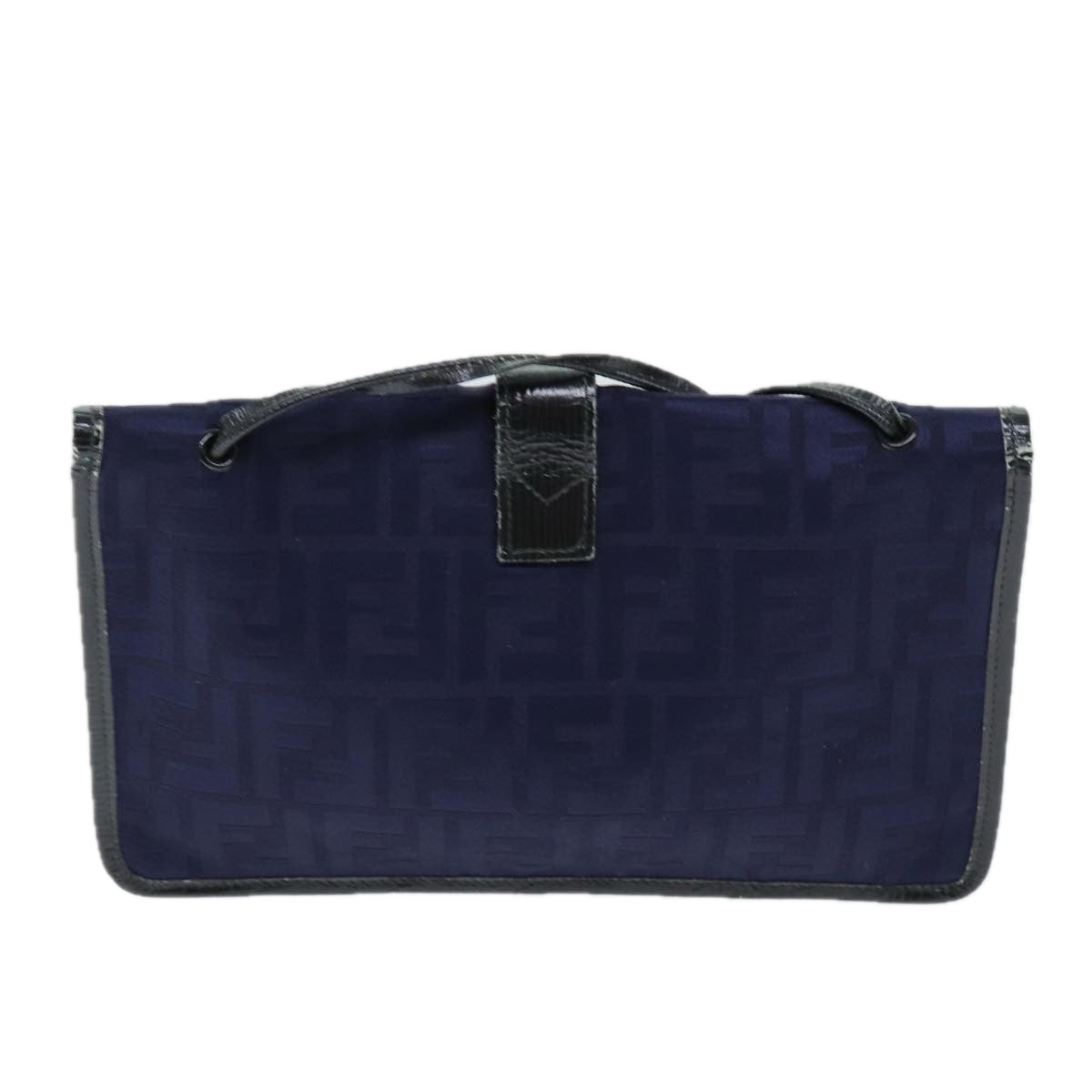 FENDI Zucca Canvas Shoulder Bag Vintage Blueti1671