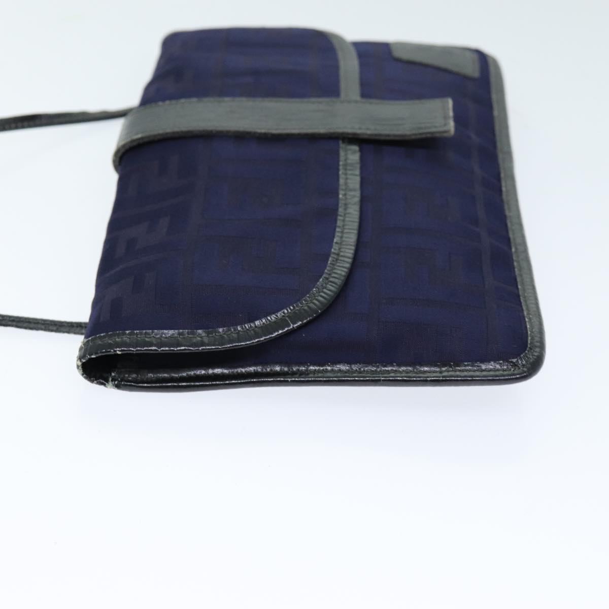 FENDI Zucca Canvas Shoulder Bag Vintage Blueti1671