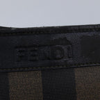 FENDI Pecan Canvas Clutch Bag Black Brownti1705